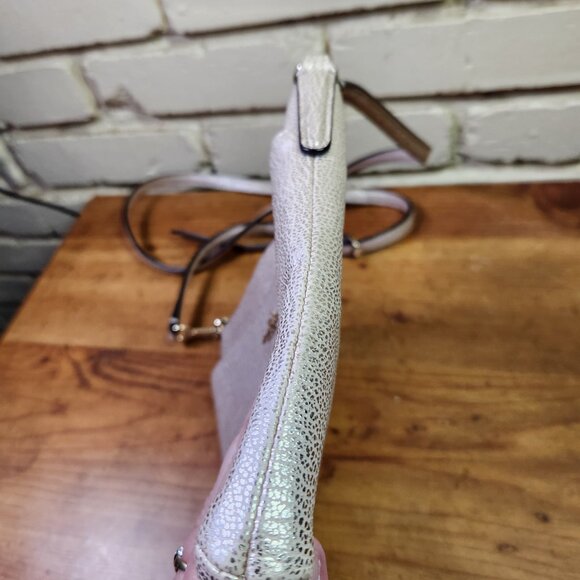 Nwot Coach Metallic Pink Messenger Kitt Crossbody Shoulder Bag Purse - Picture 6 of 7